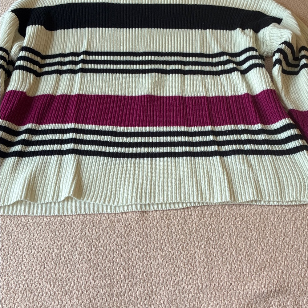 Marbled Cream Ribbed Knit Sweater - Picture 12 of 15
